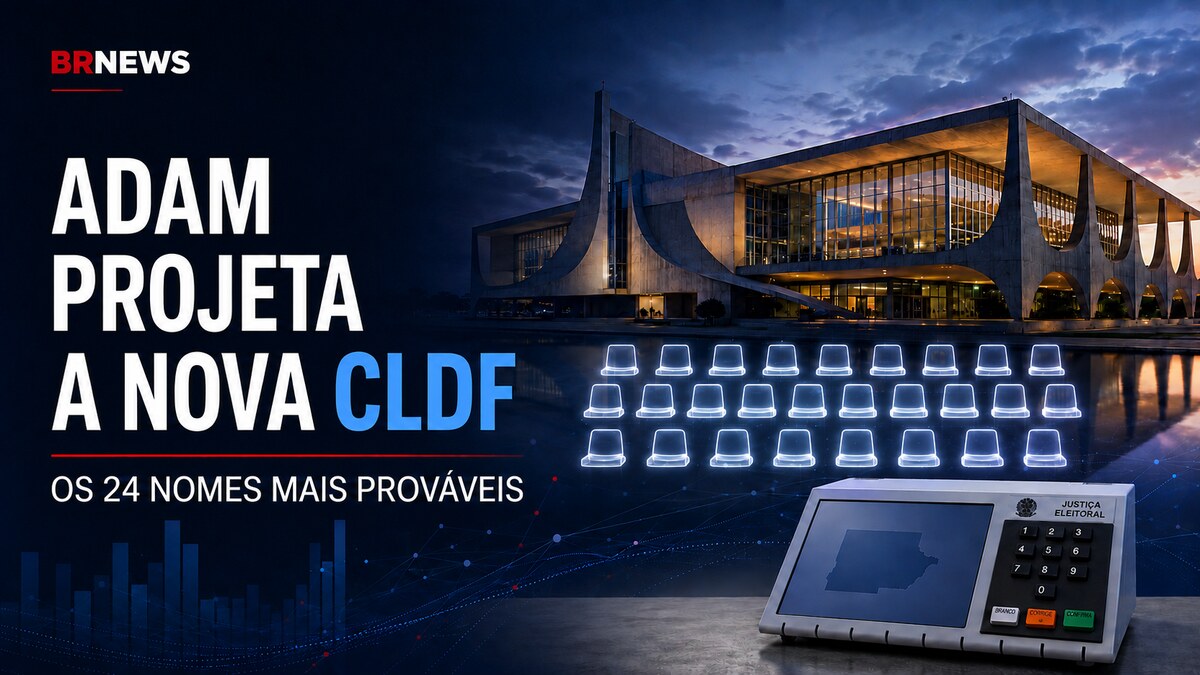 IA ADAM projeta os 24 nomes com maior probabilidade de conquistar uma vaga na CLDF em 2026